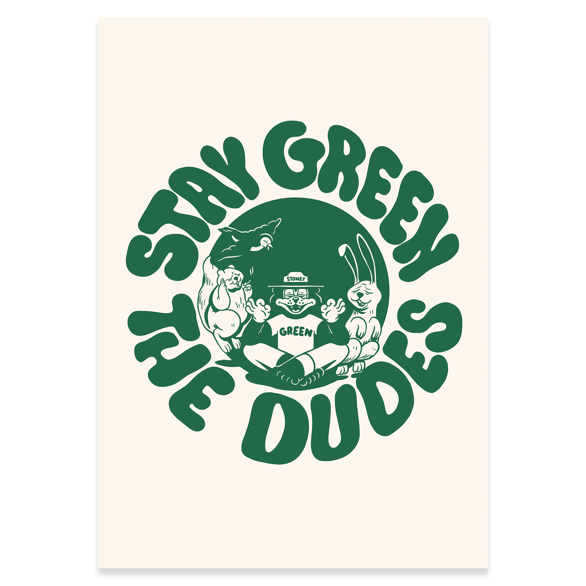 Green Dudes Screenprint By The Dudes And Mcbess Dudes Shop Berlin